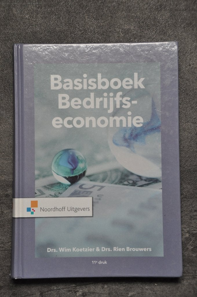 Basisboek Bedrijfseconomie, Boeken, Drs. Wim Koetzier, Drs. Rien Brouwers, Zo goed als nieuw, Beta, HBO