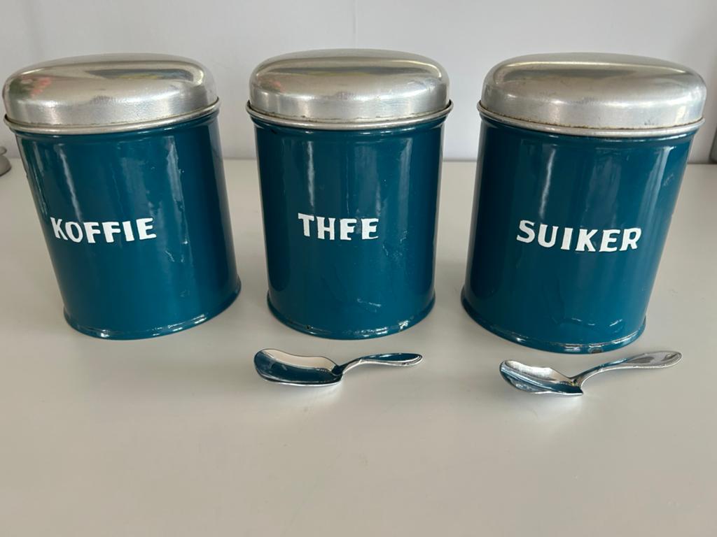 Vintage voorraadbussen Bijenkorf Amsterdam, jaren '40, Antiek en Kunst, Ophalen of Verzenden