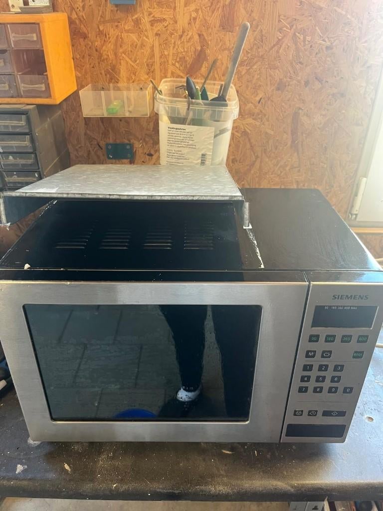 siemens magnetron HF13523 (inbouw of vrijstaand), Witgoed en Apparatuur, Magnetrons, Ophalen, Inbouw, Draaiplateau, 45 tot 60 cm