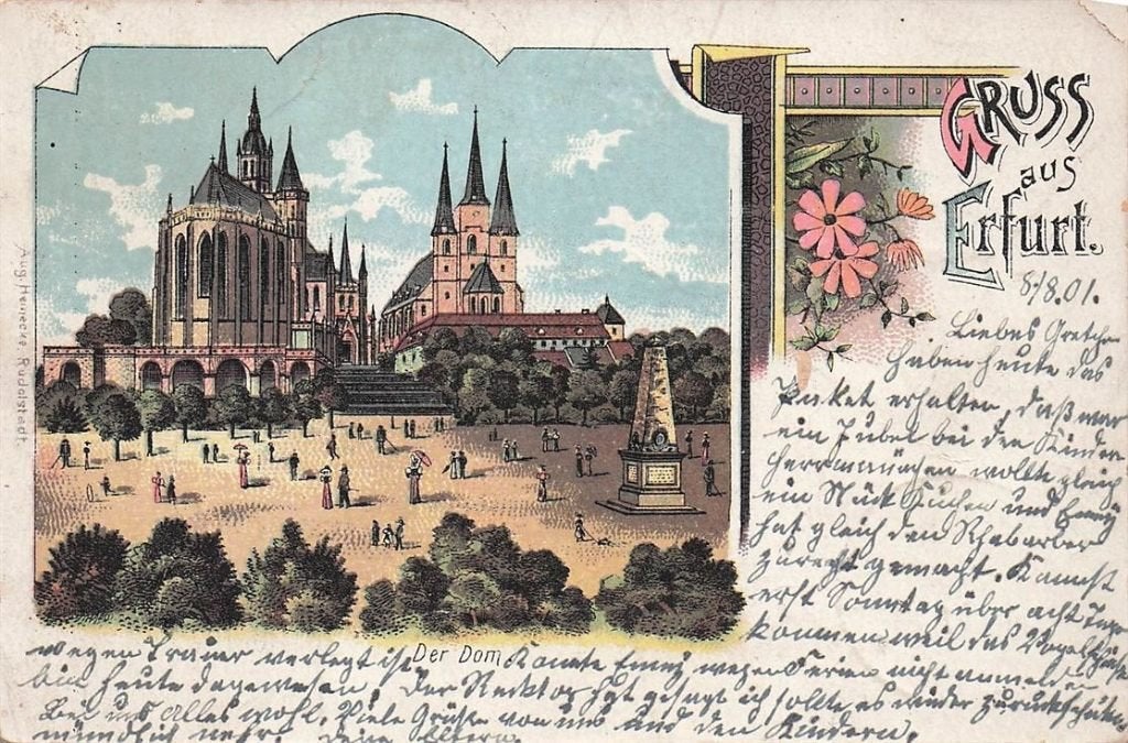 702-361-039 Erfurt Dom, Verzenden, Voor 1920, Duitsland