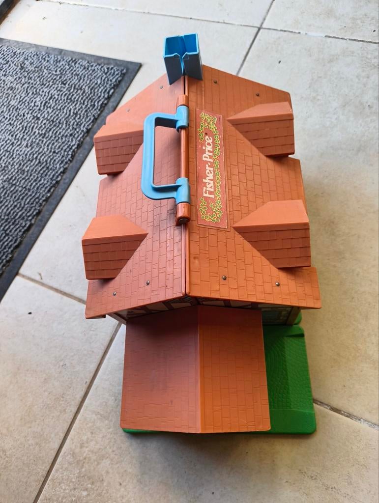 Vintage Fisher-Price Speelhuis met Garage, Ophalen, Gebruikt, Speelset