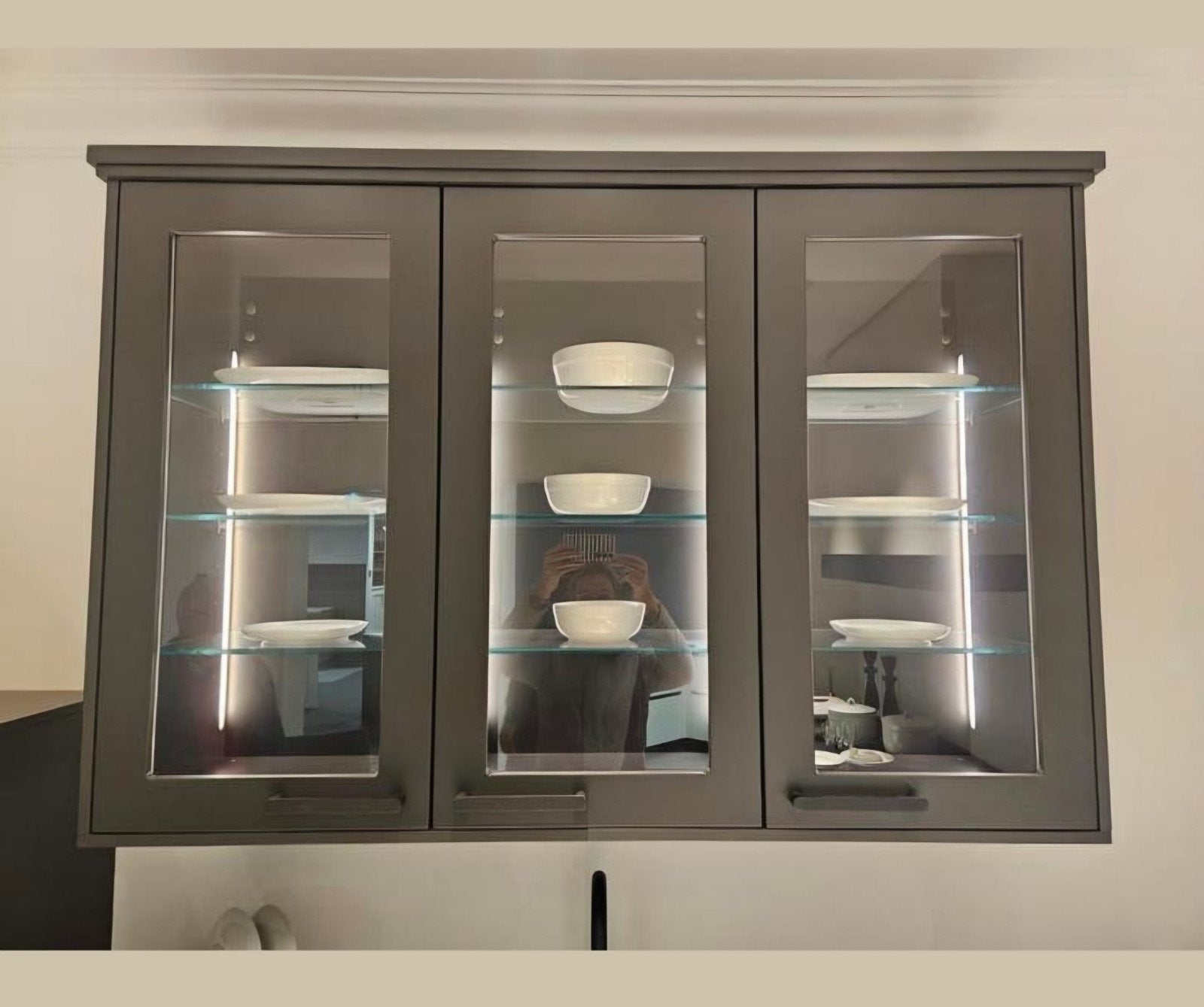 Keller wand servieskast nieuw!! 142x40x95cm, Huis en Inrichting, Ophalen, Met deur(en), 100 tot 150 cm, Glas