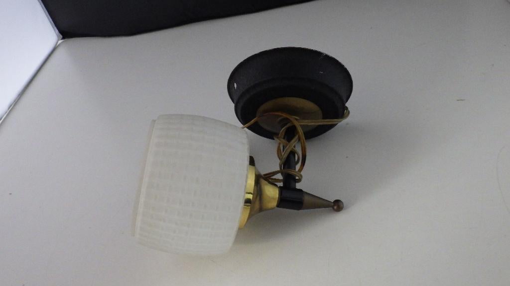 snoezig vintage wandlampje, Ophalen of Verzenden, Gebruikt, Glas