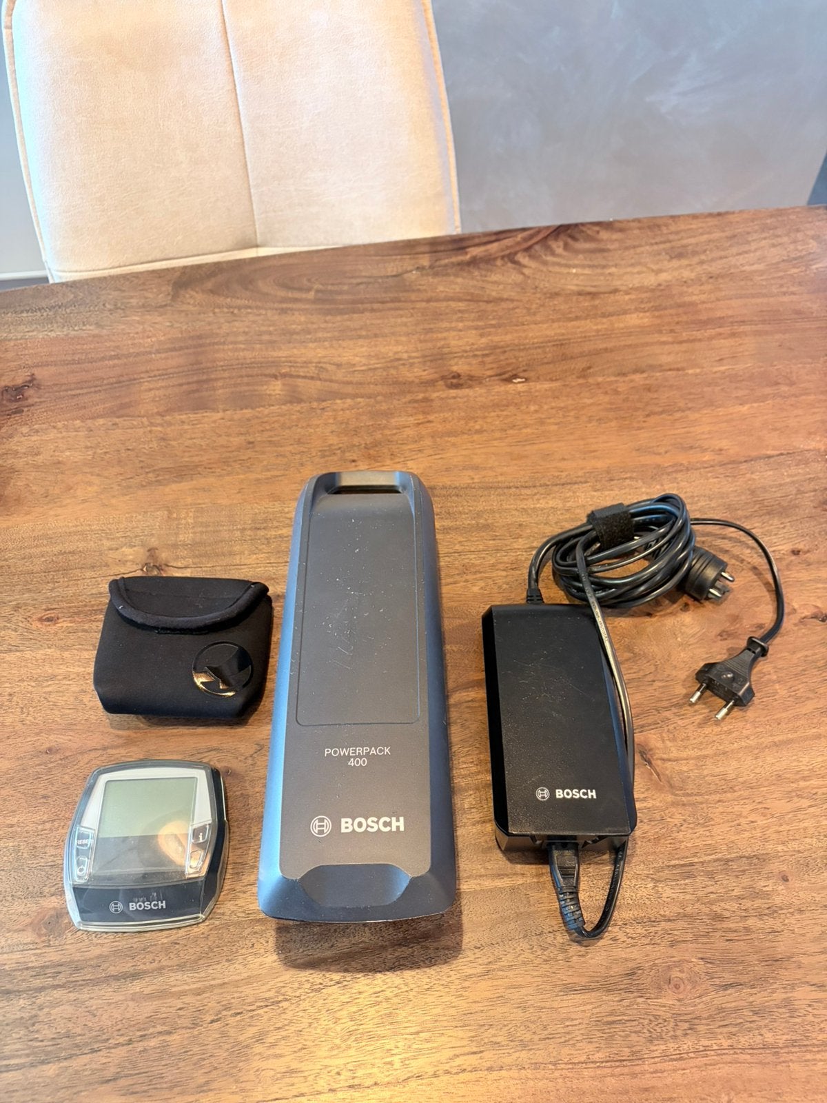 Bosch 400 WH E-Bike accu + Lader + Display, Fietsen en Brommers, Gebruikt
