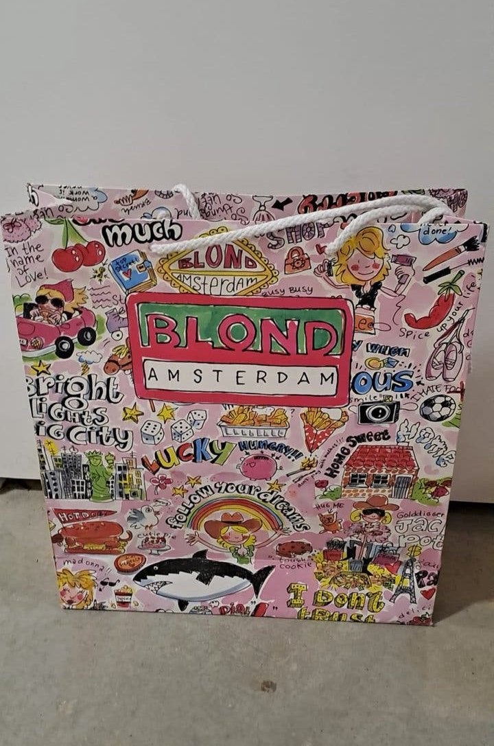 Blond Amsterdam tas - Roze met leuke prints, Ophalen of Verzenden, Gebruikt, Roze, Shopper