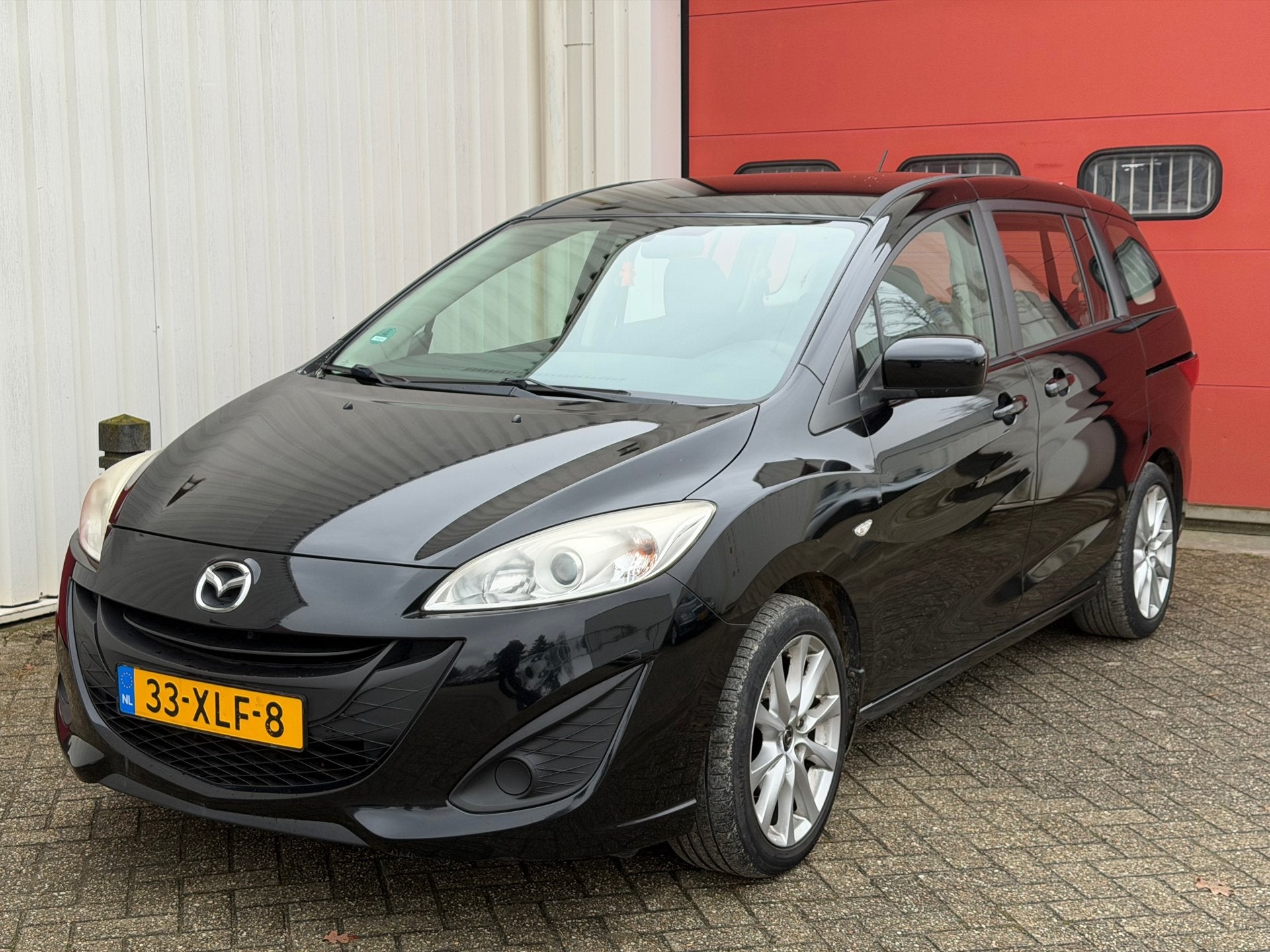 Mazda 5 1.8 S Airco Zwart 2012 NAP EXPORT, Auto's, Voorwielaandrijving, Euro 5, Stof, Gebruikt