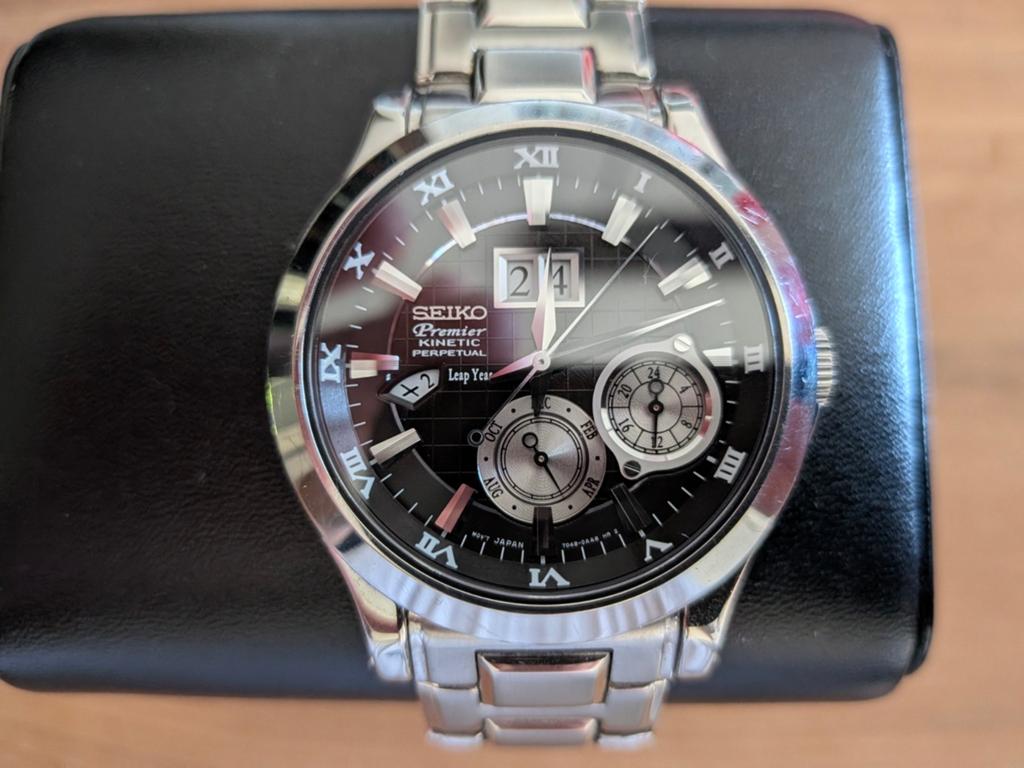 Seiko premier kinetic perpentual, Ophalen, Zo goed als nieuw, Zilver