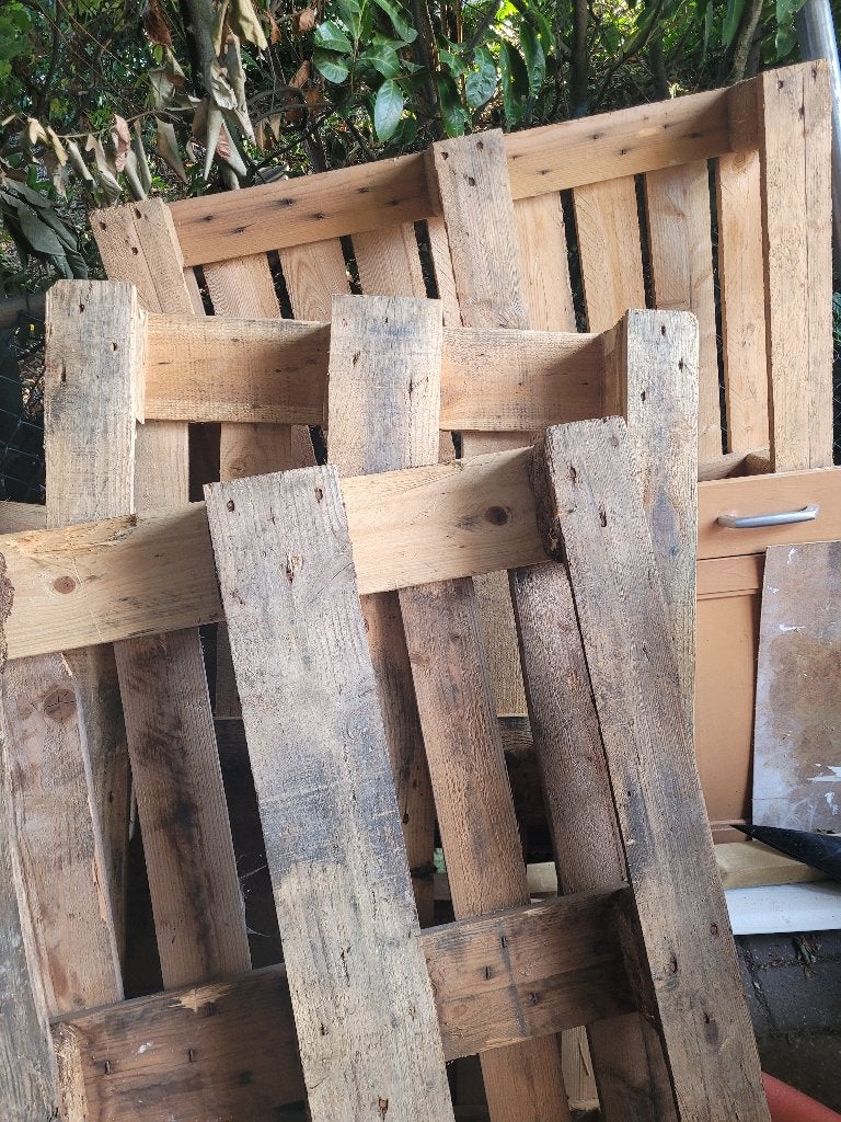 5 Houten pallets gratis ophalen, Ophalen, Gebruikt, Pallet, Minder dan 200 cm