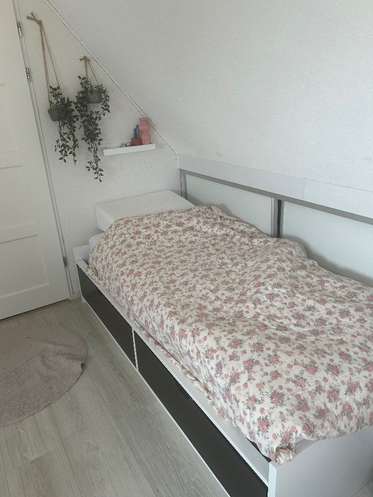 Bed 90x200 met lades, Ophalen, Gebruikt, 90 cm, Eenpersoons