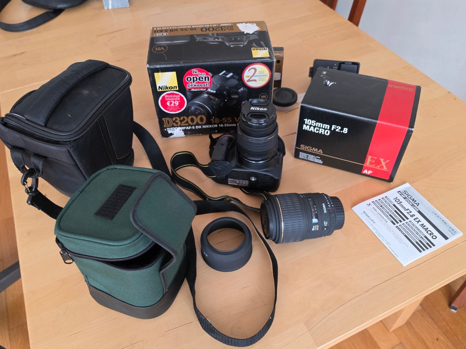 Nikon D3200 en SIGMA macrolens, Ophalen of Verzenden, Gebruikt, Spiegelreflex, Nikon