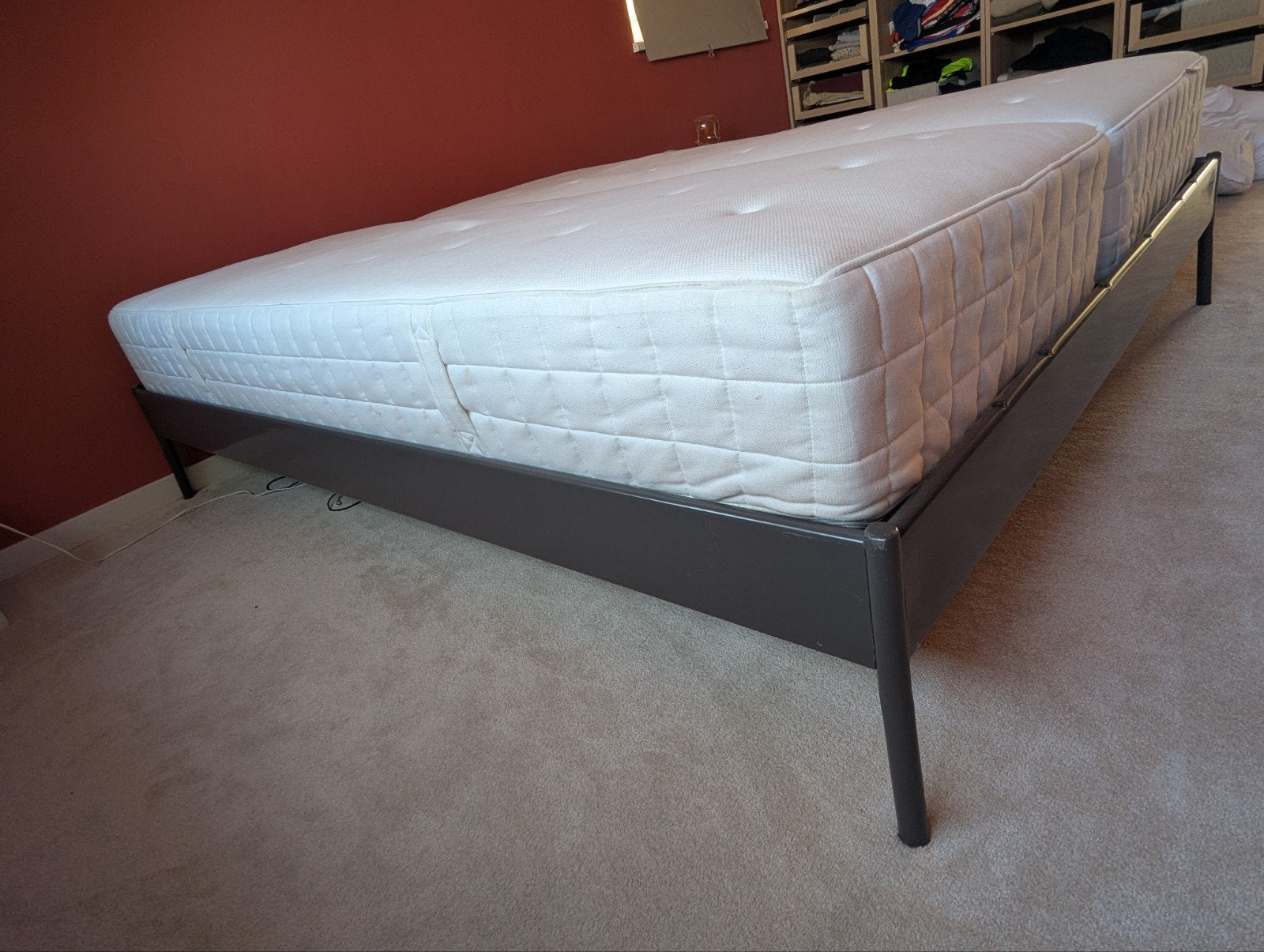 Bed 160 incl matrassen, Ophalen, Gebruikt, Tweepersoons, 200 cm