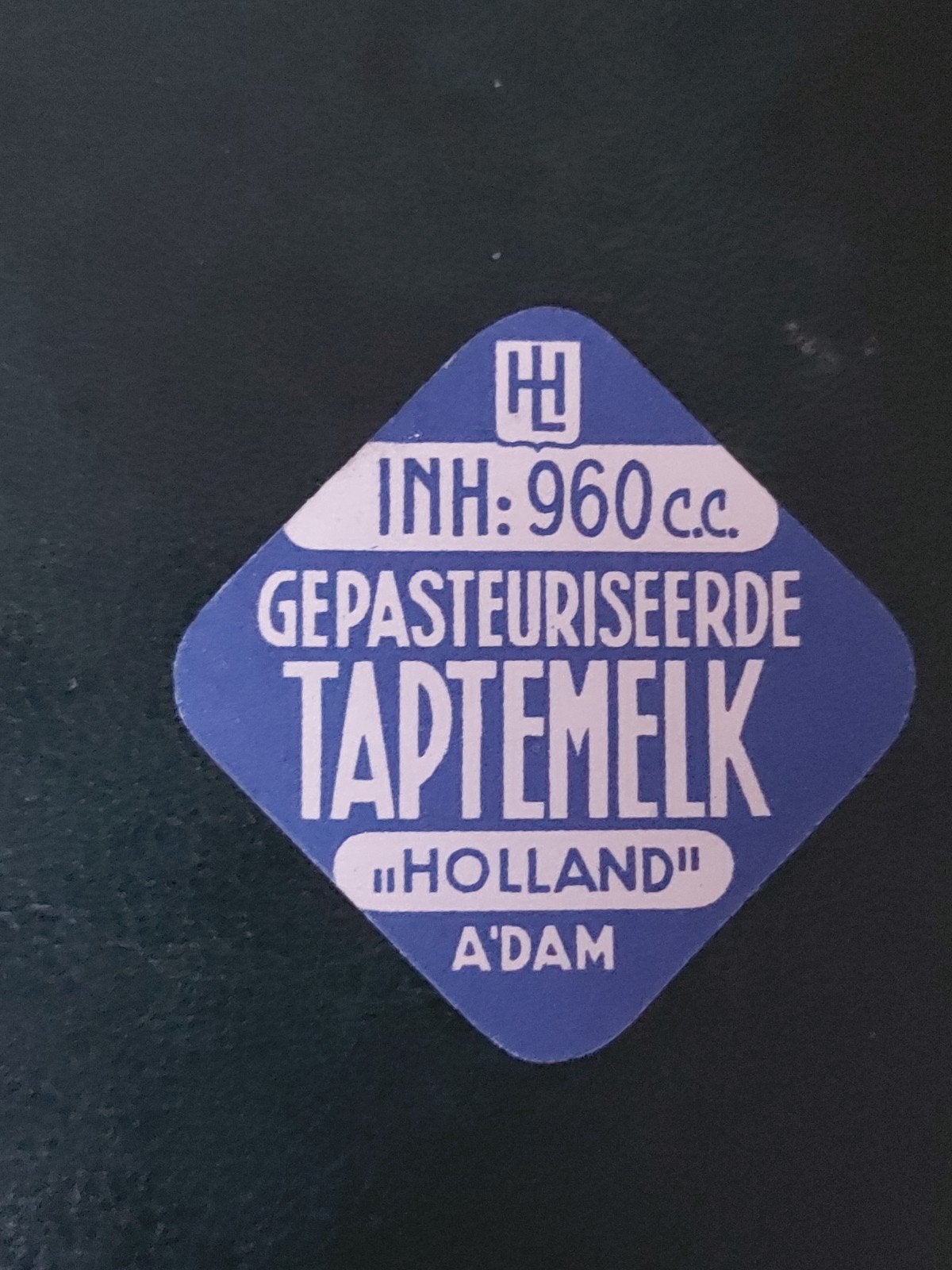 Sluitzegel Melkinrichting HOLLAND A'dam Tapte Melk 960 CC, Verzamelen, Merken en Reclamevoorwerpen, Verzenden, Gebruikt, Overige typen