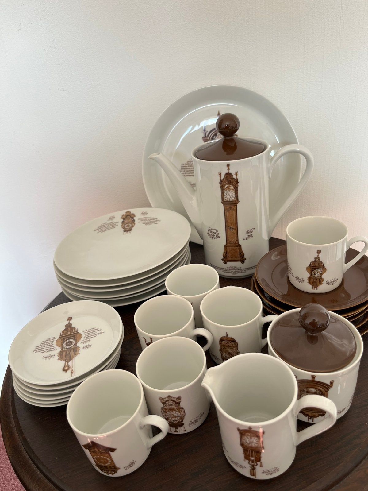 Vintage koffieservies Mitterteich – klokdesign – 6 personen, Antiek en Kunst, Antiek | Servies compleet, Ophalen