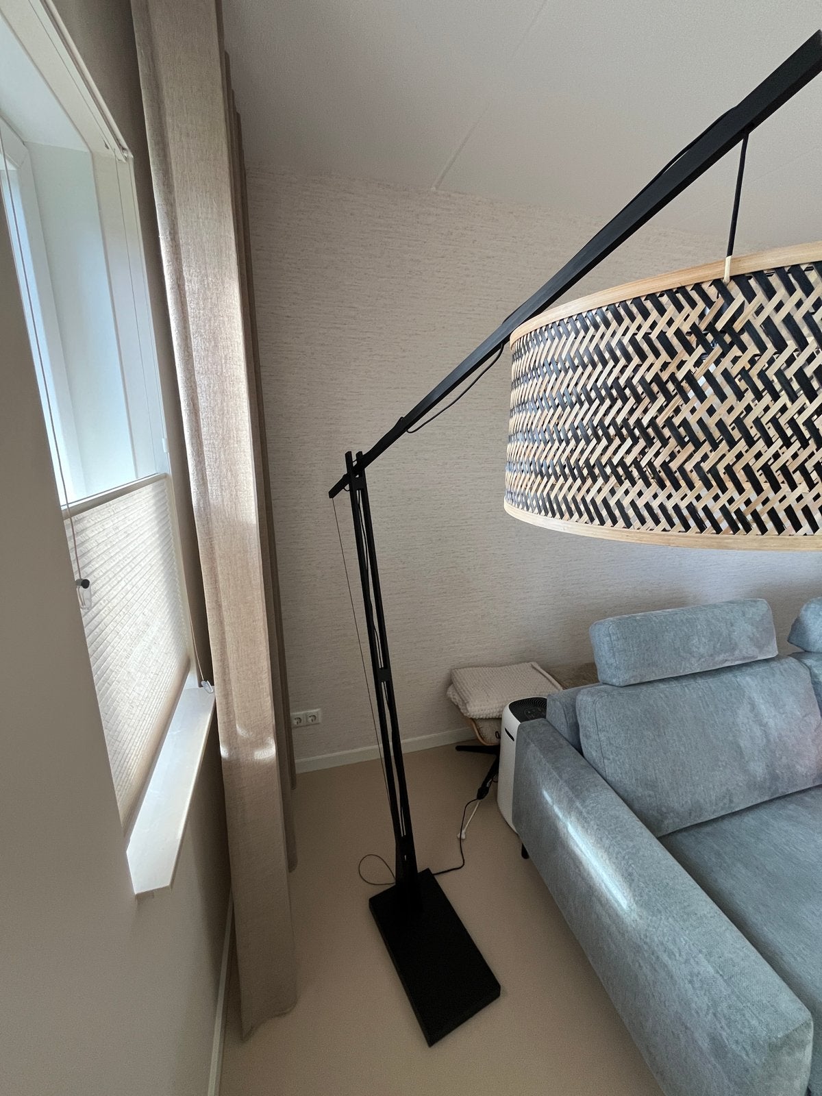Zwarte vloerlamp van Eijerkamp (excl. kap), Ophalen, Gebruikt, E27 (groot), Metaal