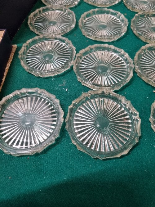 onderzetters kristal glas vintage in doos, Ophalen of Verzenden, 'T Olde Gre-j, Info@toldegrej.nl, Endepoelstraat 20f Didam