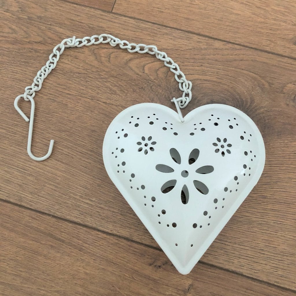 Mooi wit decoratie hart Nieuw!  Woonaccessoires, Ophalen, Nieuw, Wit, Metaal