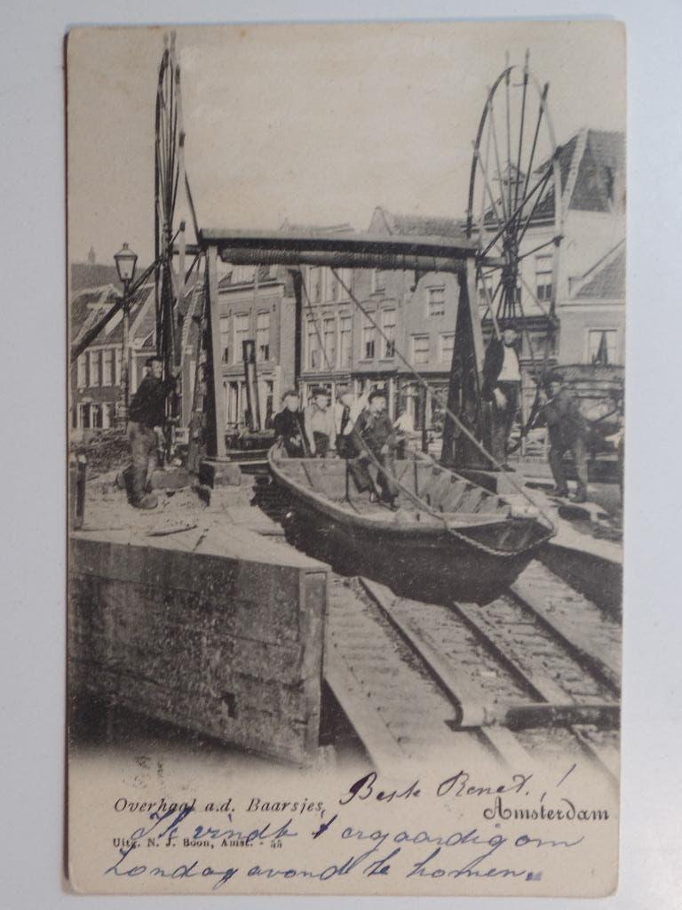 Amsterdam 629 Uitg N.J.Boon ( Overhaal sluis schepen ), Verzamelen, Verzenden, Voor 1920, Gelopen, Noord-Holland