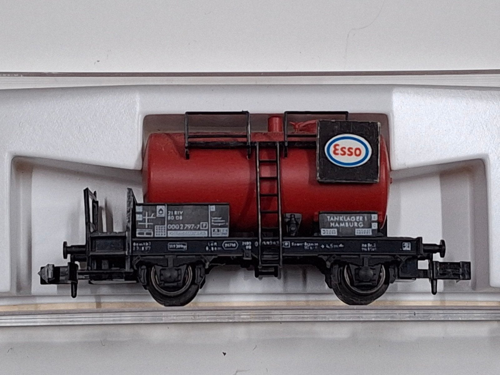 Fleischmann Piccolo Esso tankwagon N-spoor, Ophalen of Verzenden, Zo goed als nieuw, Wagon, Fleischmann