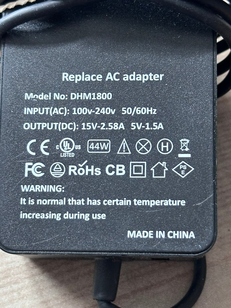Surface oplader 44W – vervangende adapter (DHM1800), Ophalen of Verzenden, Zo goed als nieuw, Replacement