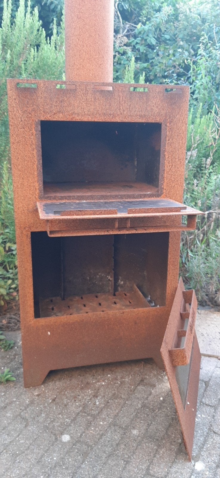 Pizzaoven hout buiten, Ophalen, Gebruikt, Kaggels