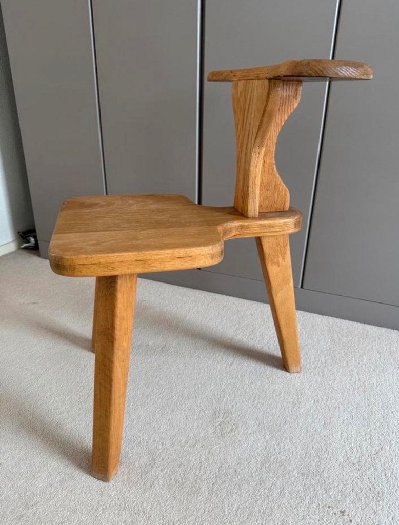 Vintage houten telefoonbankje / bijzettafel, Ophalen, Gebruikt, Bruin, Vintage, Retro, Landelijk