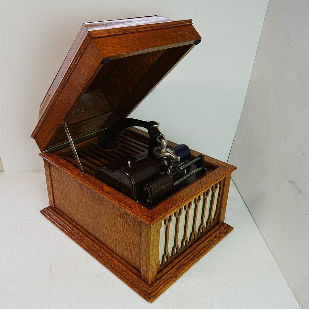 Antieke Edison Phonograph (fonograaf) Amberola type VI., Antiek en Kunst, Antiek | Tv's en Audio, Ophalen