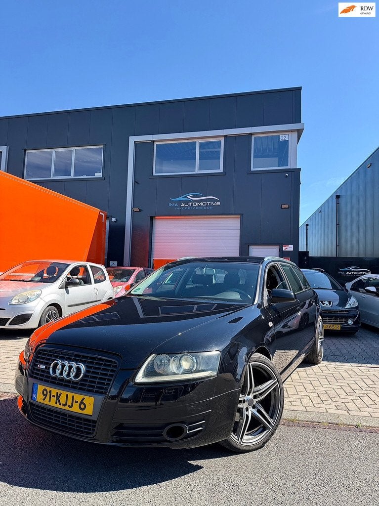 Audi A6 Avant 2.4 V6 S-line Automaat Nieuwe APK |Export|Hand, Auto's, Audi, Zwart, 10 km/l, Parkeersensor, Euro 4