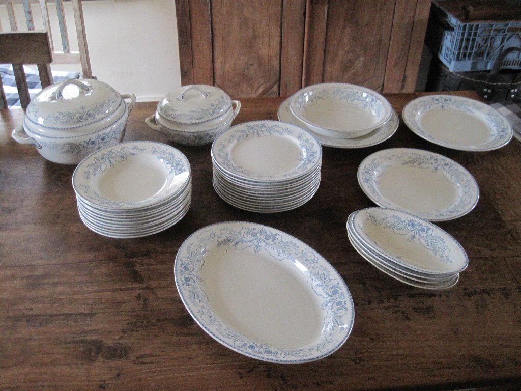 Vintage Boch Freres Rubis servies, veel delen, Ophalen