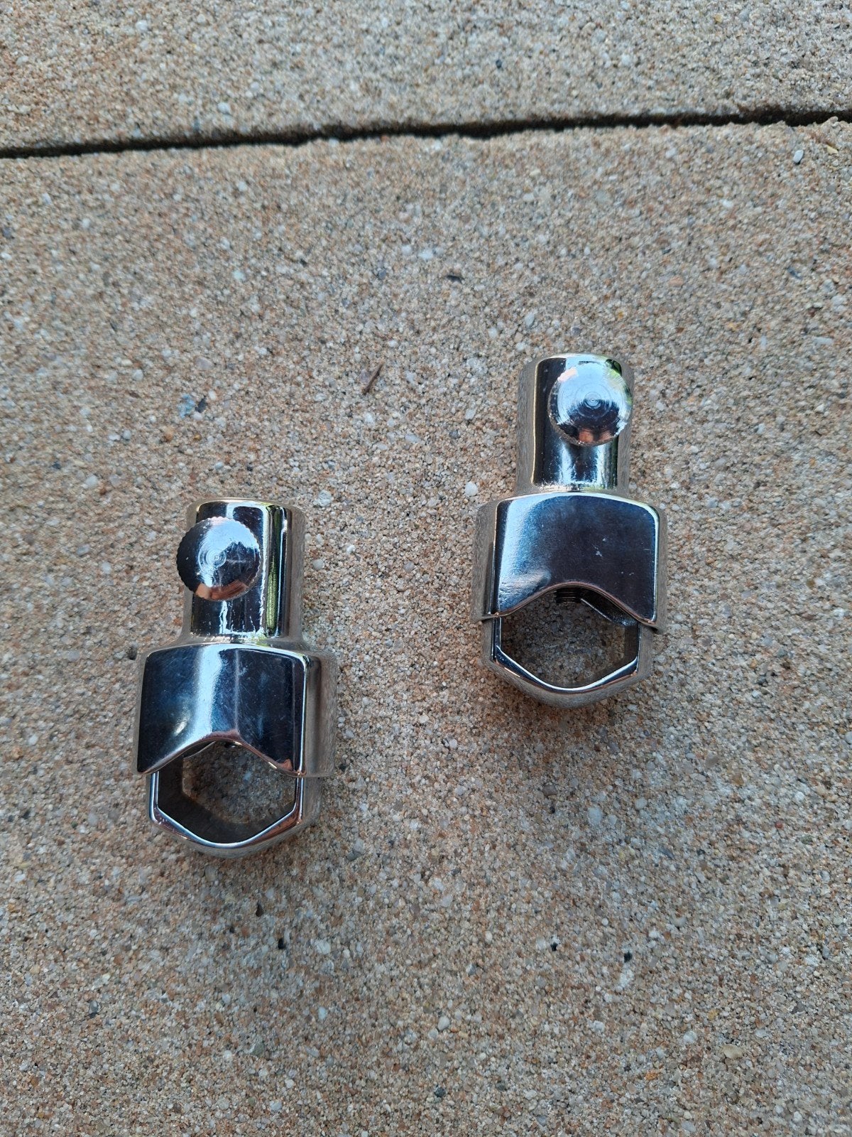 Set van 2 verchroomde relingklemmen met 20mm opening, Watersport en Boten, Ophalen of Verzenden, Nieuw, Overige typen