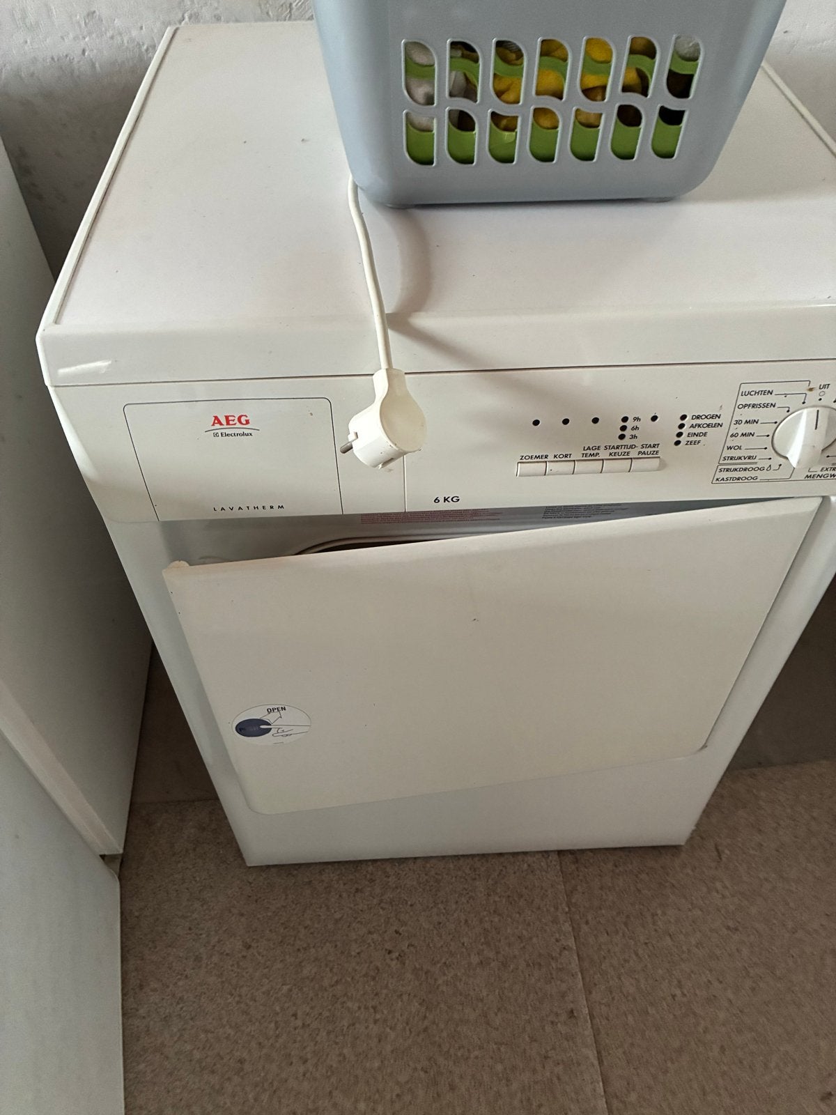 AEG Lavatherm 6KG wasdroger, Ophalen, Gebruikt, Luchtafvoer, 4 tot 6 kg