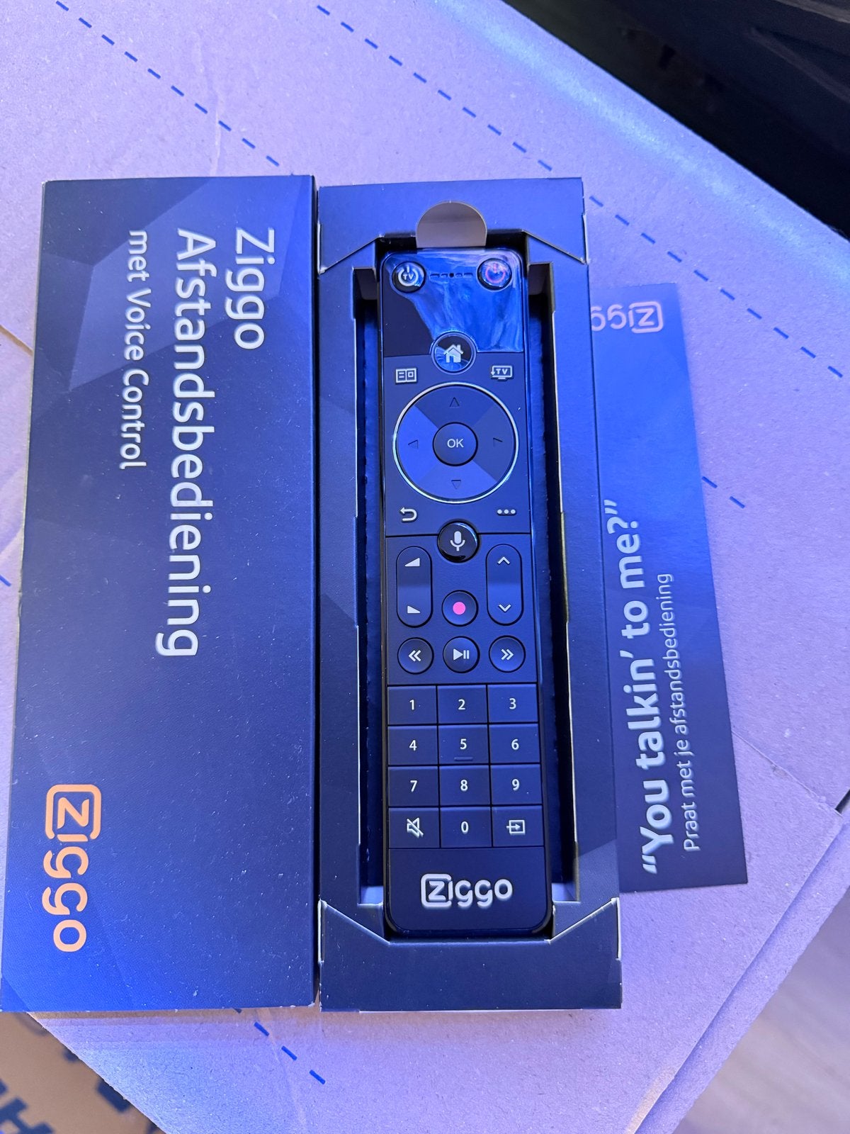 Ziggo Afstandsbediening met Voice Control - Nieuw, Ophalen of Verzenden, Nieuw, Origineel, Tv