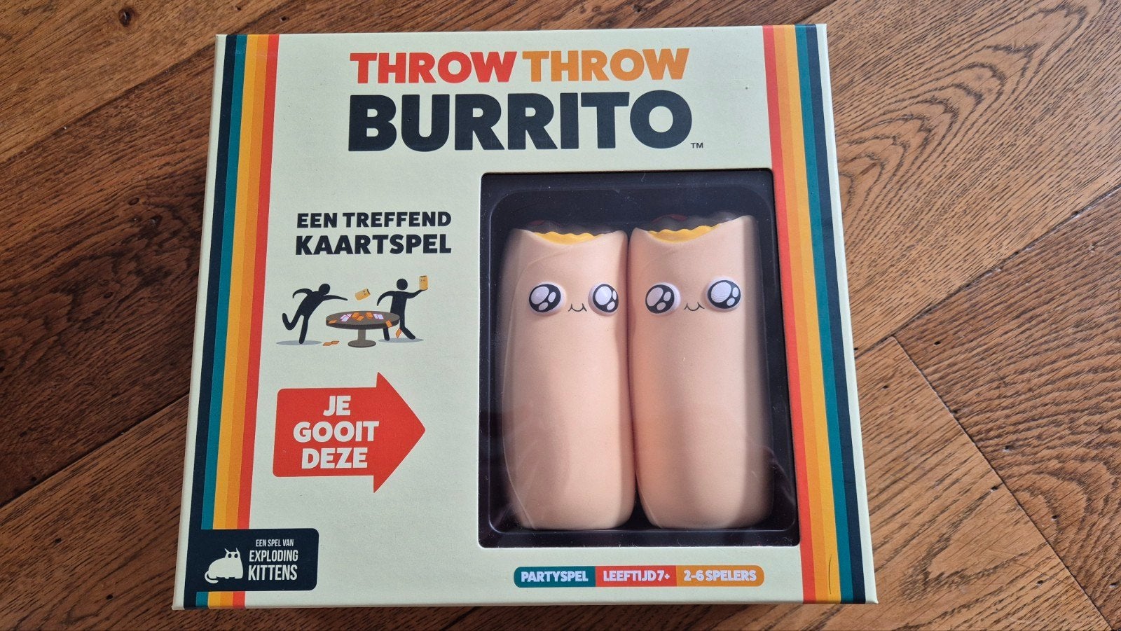 Throw Throw Burrito - Een Treffend Kaartspel, Drie of vier spelers, Ophalen of Verzenden, Gebruikt, Exploding Kittens