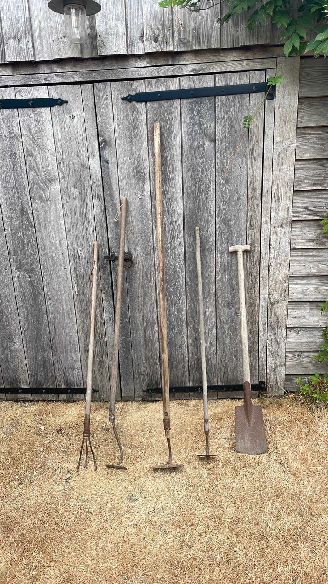 Oude Tuingereedschappen 4 stuks, Ophalen, Gebruikt, Schoffel
