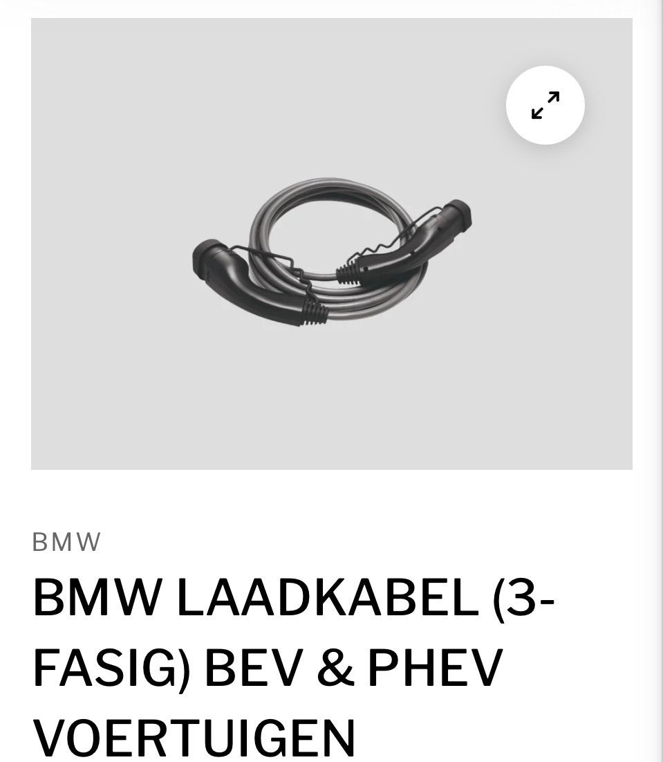 Bmw oplaad kabel, Ophalen of Verzenden, Zo goed als nieuw, Laadkabel