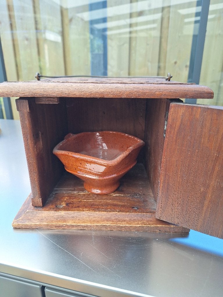 Antieke Houten Wierookbrander met Leeuw en Jaartal 1902, Antiek en Kunst, Ophalen of Verzenden