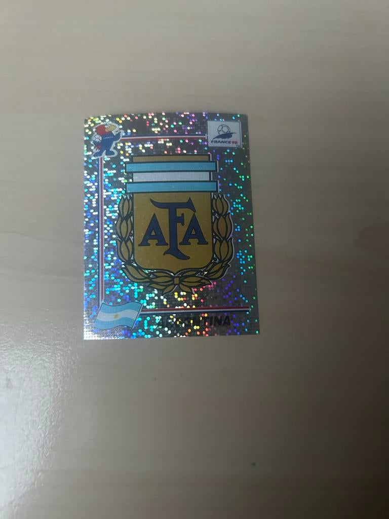 Panini France 98 Embleem Argentinië Sticker, Ophalen of Verzenden, Zo goed als nieuw, Sport