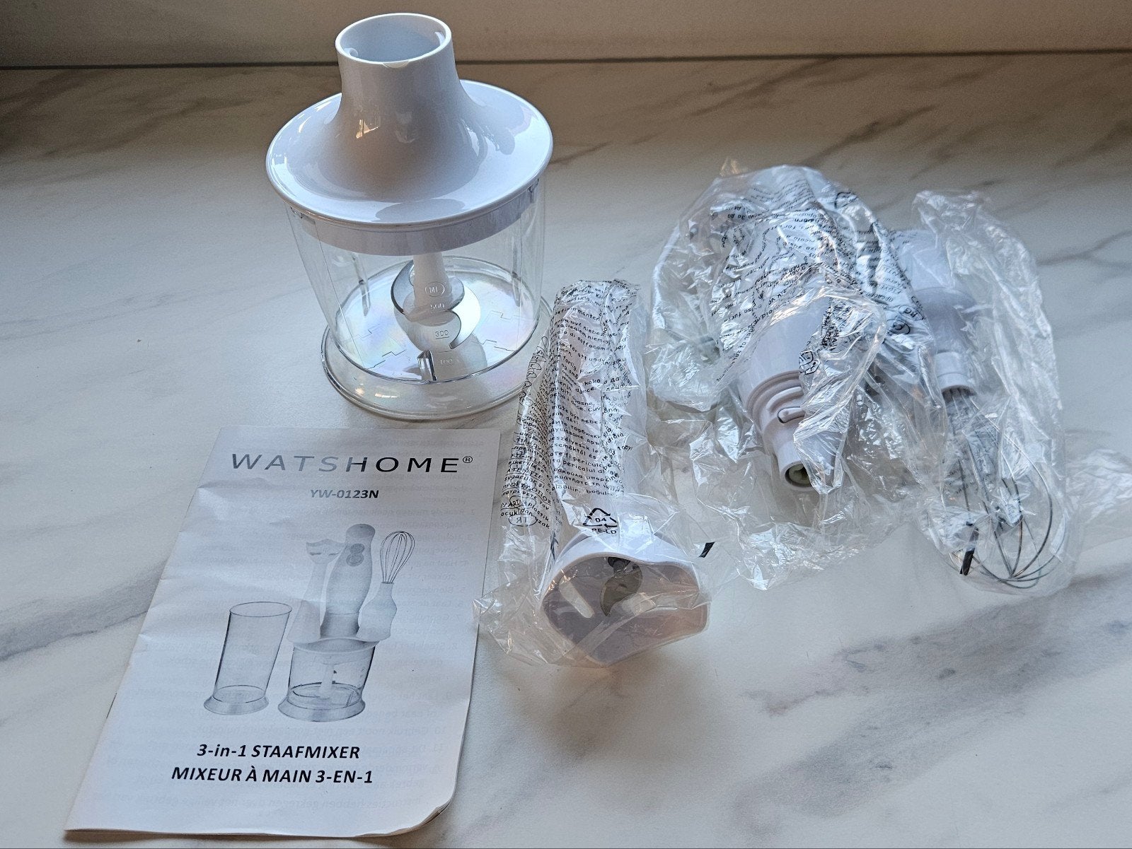 WatsHome 3-in-1 Staafmixer - also nieuw, Ophalen of Verzenden, Zo goed als nieuw, Blender