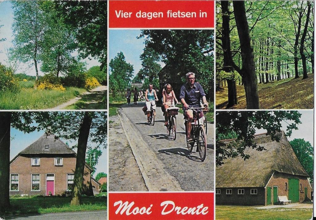 Drenthe gelopen ansichtkaart ( 341 ), Ophalen of Verzenden, 1980 tot heden, Gelopen, Drenthe