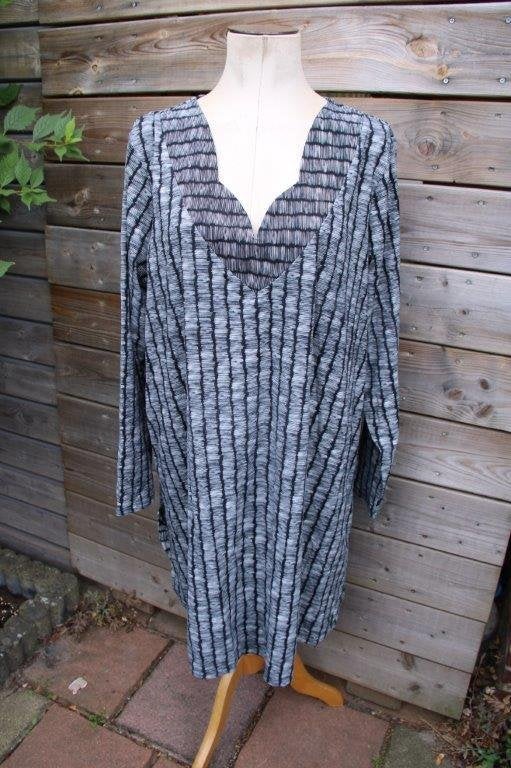 Jurk zwart/ wit Colletta mt XXL Vaste prijs, Colletta, Zwart, Maat 46/48 (XL) of groter, Ophalen of Verzenden