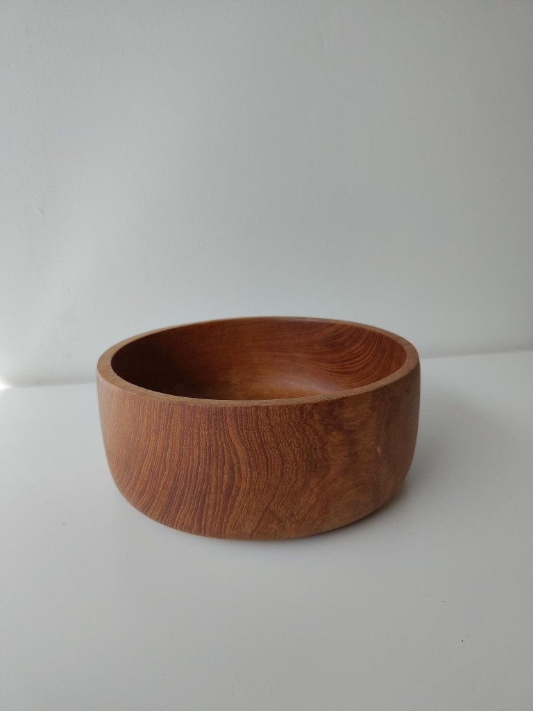 Mooie teak houten schaal, Gebruikt, Schaal, Rond, Ophalen of Verzenden