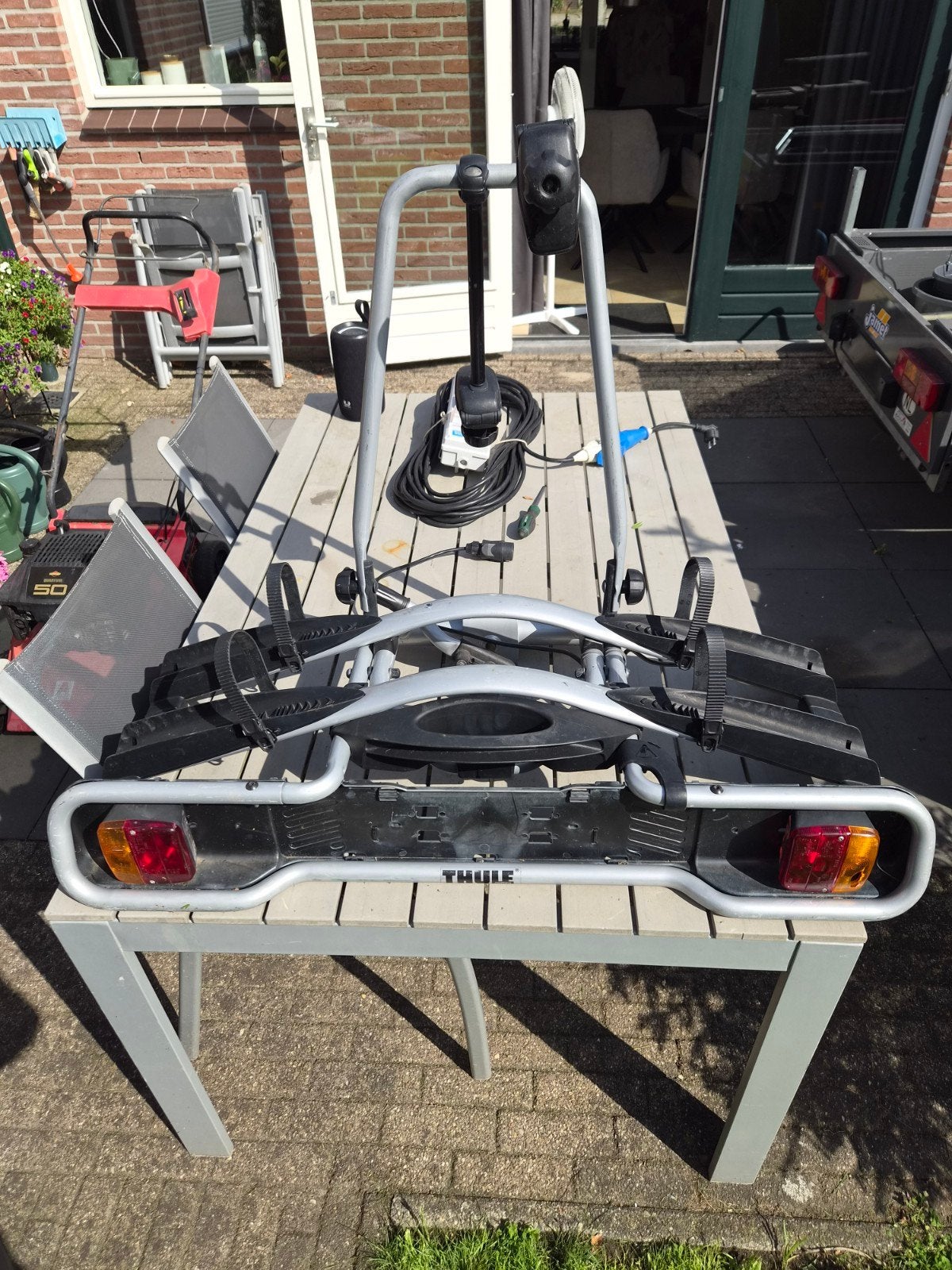 fietsdrager thule voor twee fietsen, Ophalen, 2 fietsen, Trekhaakdrager, Elektrische fiets