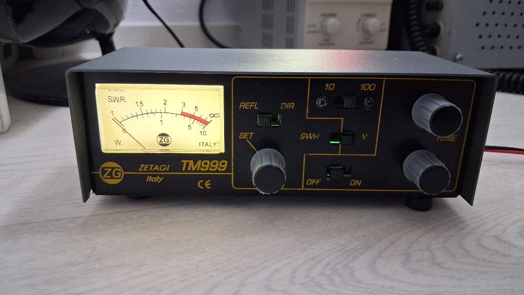 Zetagi TM 999 SWR - Powermeter en Matcher en Verlichting, Telecommunicatie, Ophalen of Verzenden, Zo goed als nieuw, Zender en Ontvanger