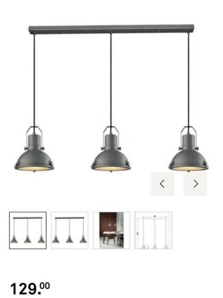 Hanglamp Magnus verweerd grijs, Ophalen, Zo goed als nieuw, Metaal, Industrieel, Modern