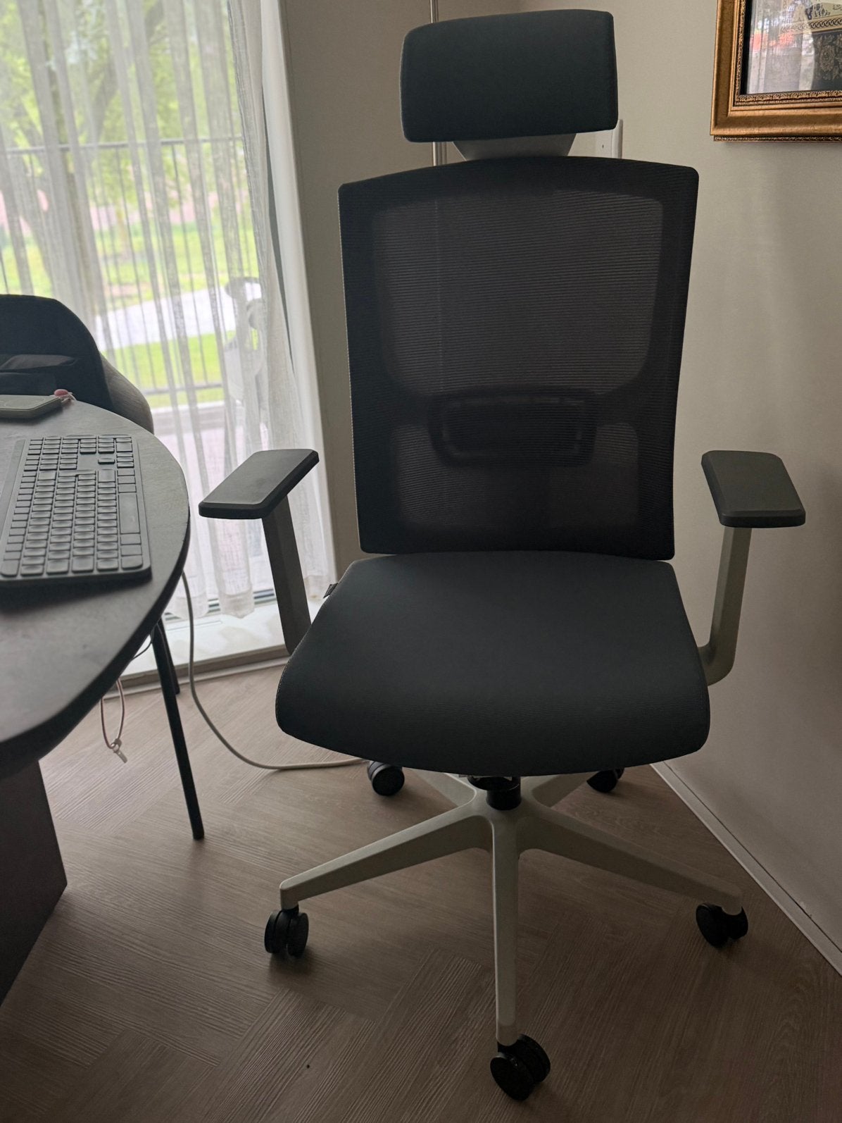 HJH Office Ergonomische Bureaustoel Verstelbaar, Ophalen of Verzenden, Zo goed als nieuw, Grijs, Bureaustoel