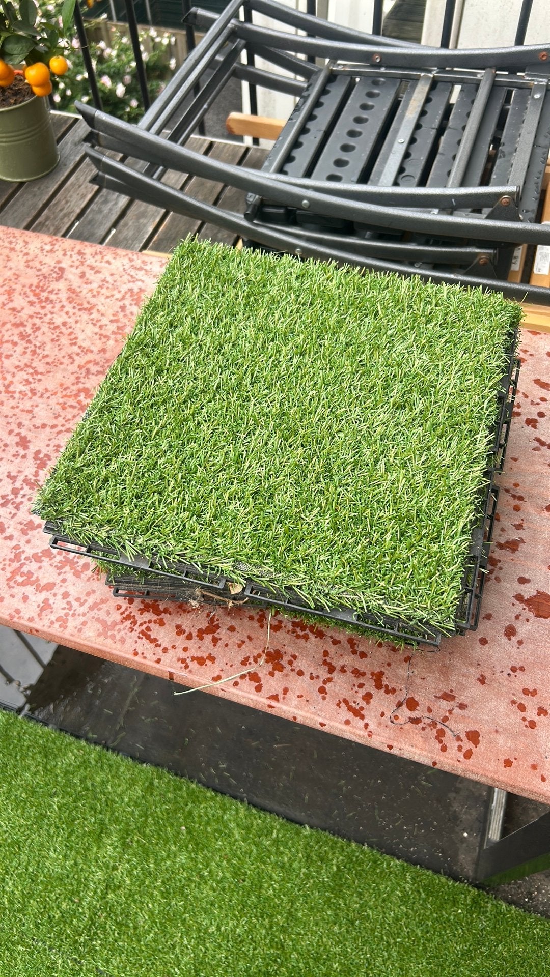 Kunstgras kliktegels ca. 110 stuks, Tuin en Terras, Gras en Kunstgras, Ophalen of Verzenden, Gebruikt, 10 tot 20 m², Kunstgras