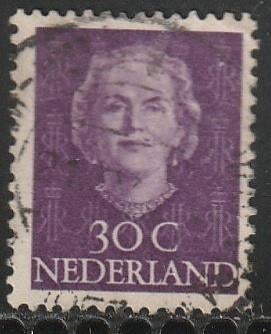 Nederland 1949 526 Juliana 30c, Gest, Postzegels en Munten, Postzegels | Nederland, Ophalen of Verzenden, Na 1940, Gestempeld