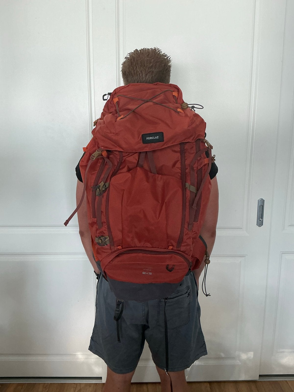 Forclaz MT 500 Air 60+10 Trekkingrugzak, Ophalen, Zo goed als nieuw, Oranje, Overige typen