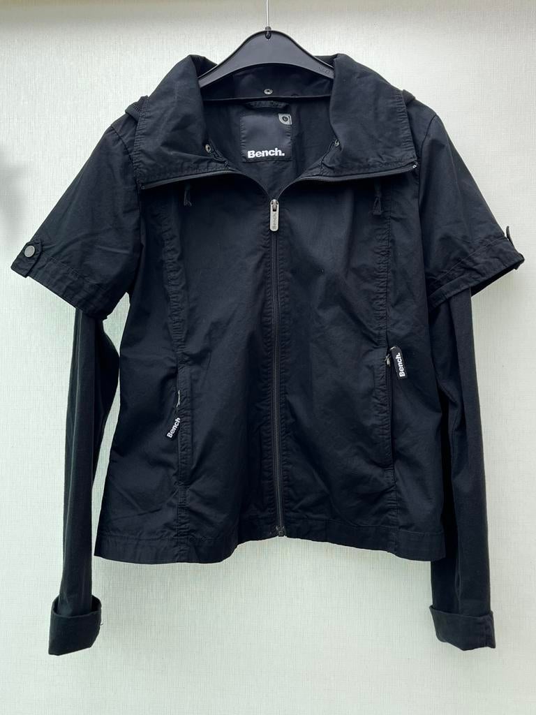 Nieuw zwart blouse-jasje/capuchon/rits/mt L/40/Bench, katoen, Ophalen of Verzenden, Zo goed als nieuw, Maat 38/40 (M), Zwart