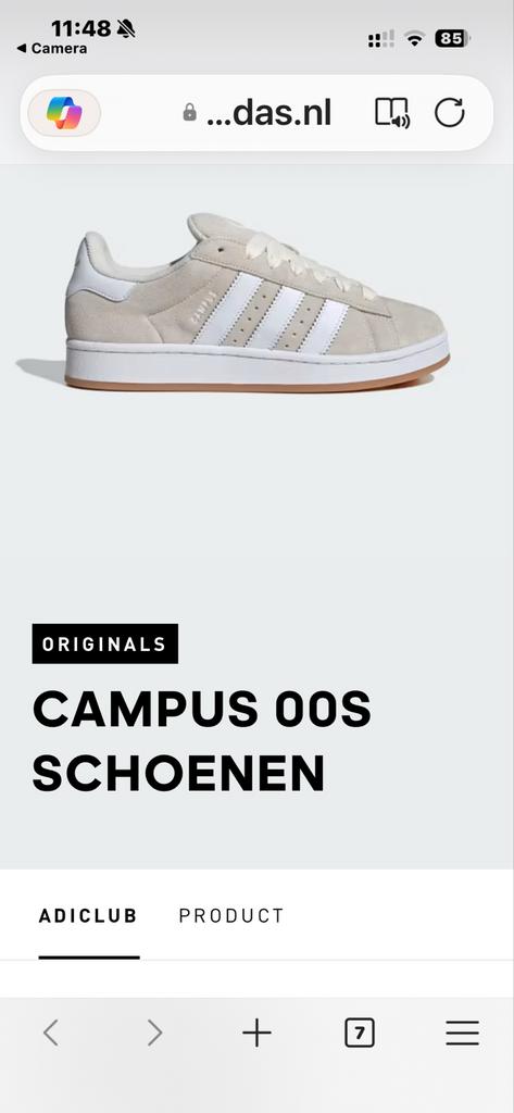 Adidas Campus 00s Schoenen - Zo goed als nieuw, Kleding | Dames, Ophalen of Verzenden, Zo goed als nieuw, Beige, Sneakers of Gympen
