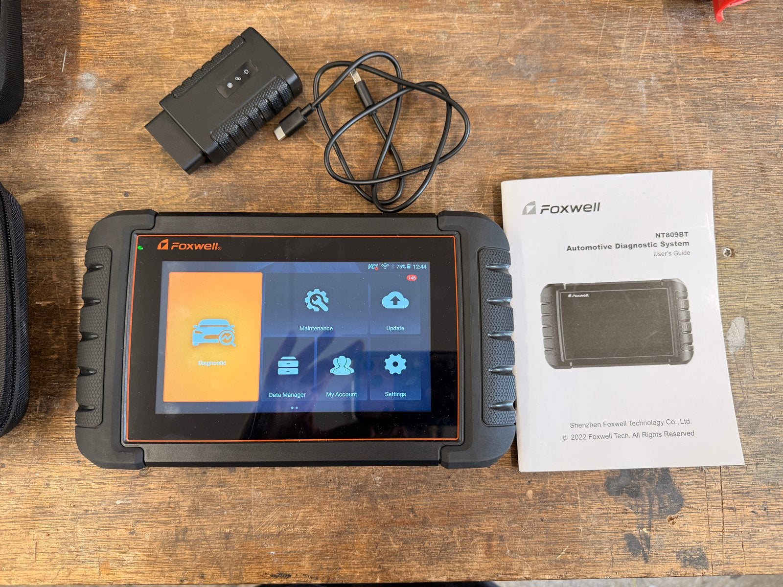 Foxwell NT809BT Draadloze OB2 Auto Uitlezer Z.G.A.N., Ophalen, Zo goed als nieuw
